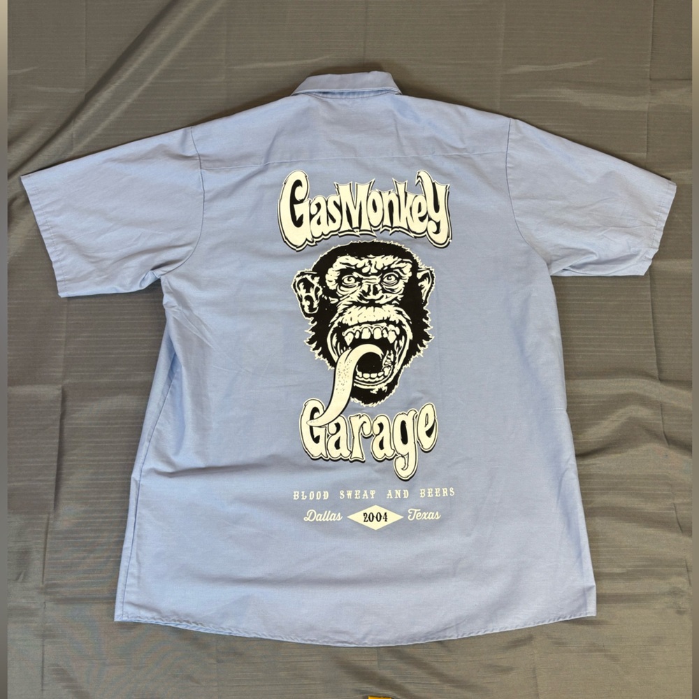 Red Kap Gas Monkey Garage Work Shirt | Men’s XL | Short Sleeve Button Up